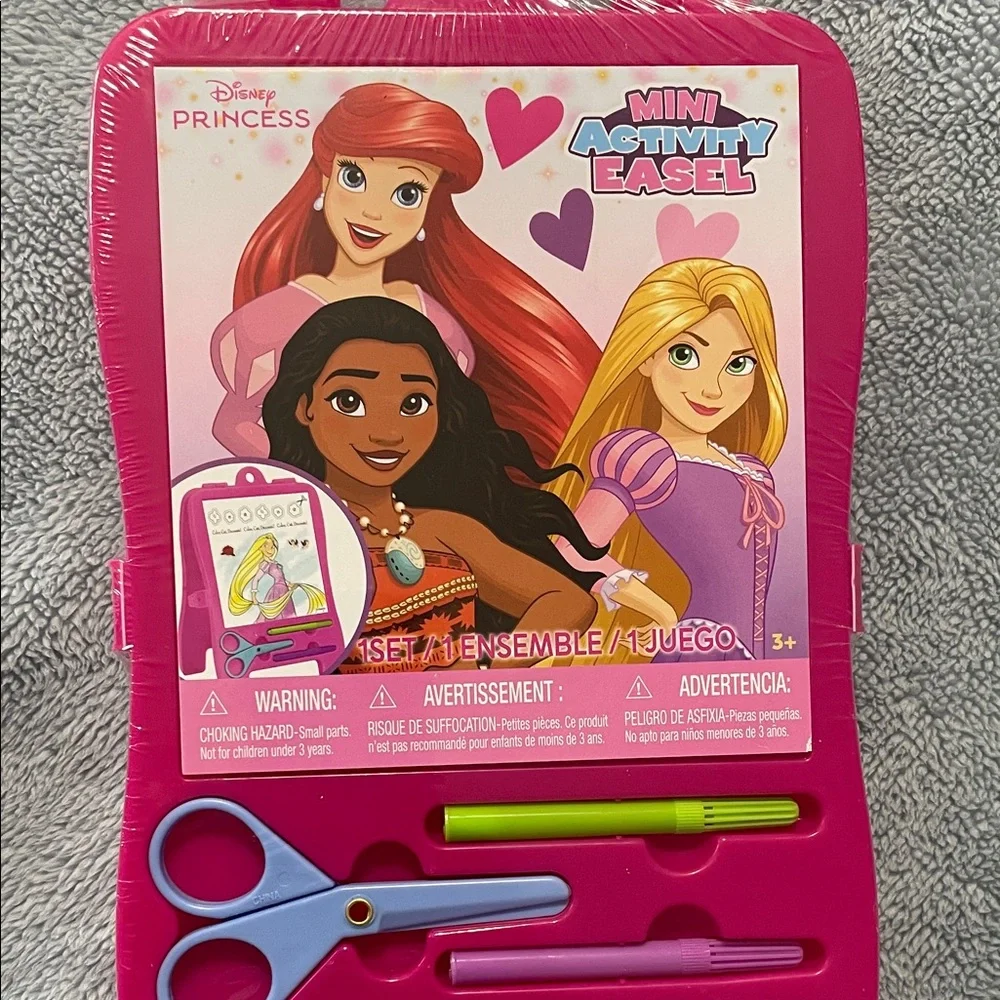 Disney Princess Mini Activity Set and Easel,Stickers,Crayons,Scissors, Markers